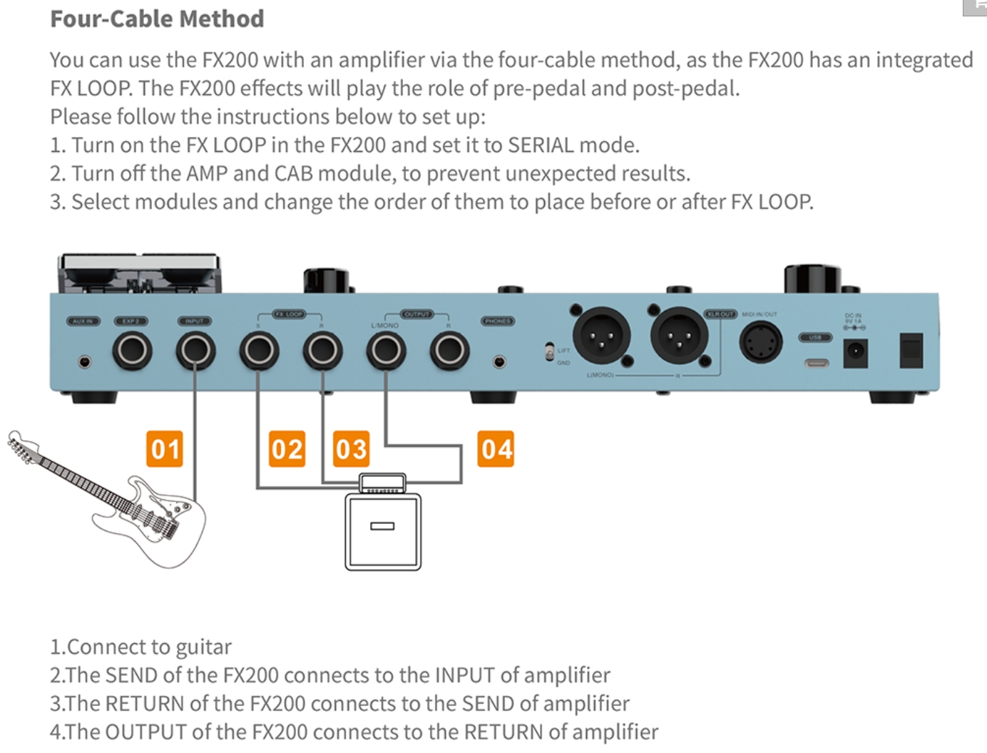Flamma Fx200 Guitar Multi Effects Galaxy Blue - Multieffect for electric guitar - Variation 6
