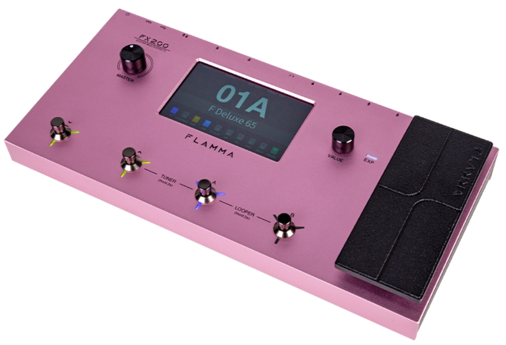 Flamma Fx200 Guitar Multi Effects Pink - Multieffect for electric guitar - Variation 1