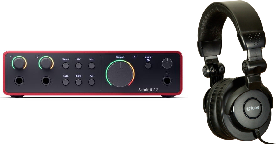 Focusrite Scarlett 2i2 G4  + X-hp1 - USB audio interface - Main picture