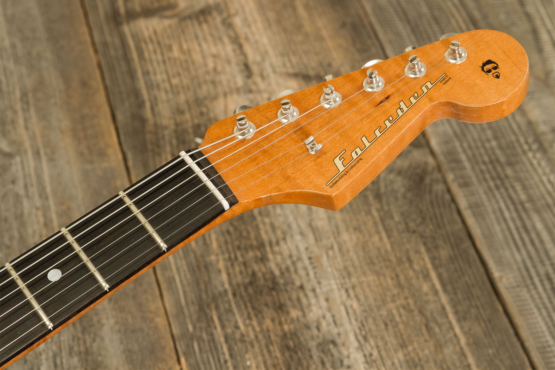 Folreden Guitars Custom Order Strat 3s Trem Rw #090815 - Relic Golden Yellow Sparkle - Str shape electric guitar - Variation 9