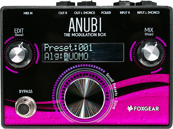 Foxgear Anubi Modulation Box - Modulation, chorus, flanger, phaser & tremolo effect pedal - Main picture