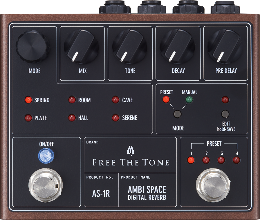 Free The Tone Ambi Space As-1r Digital Reverb - Reverb, delay & echo effect pedal - Main picture
