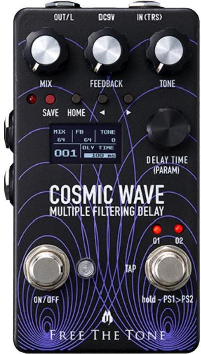 Reverb, delay & echo effect pedal Free the tone Cosmic Wave CW-1Y Multiple Filtering Delay