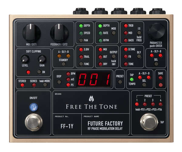 Reverb, delay & echo effect pedal Free the tone Future Factory Digital Delay