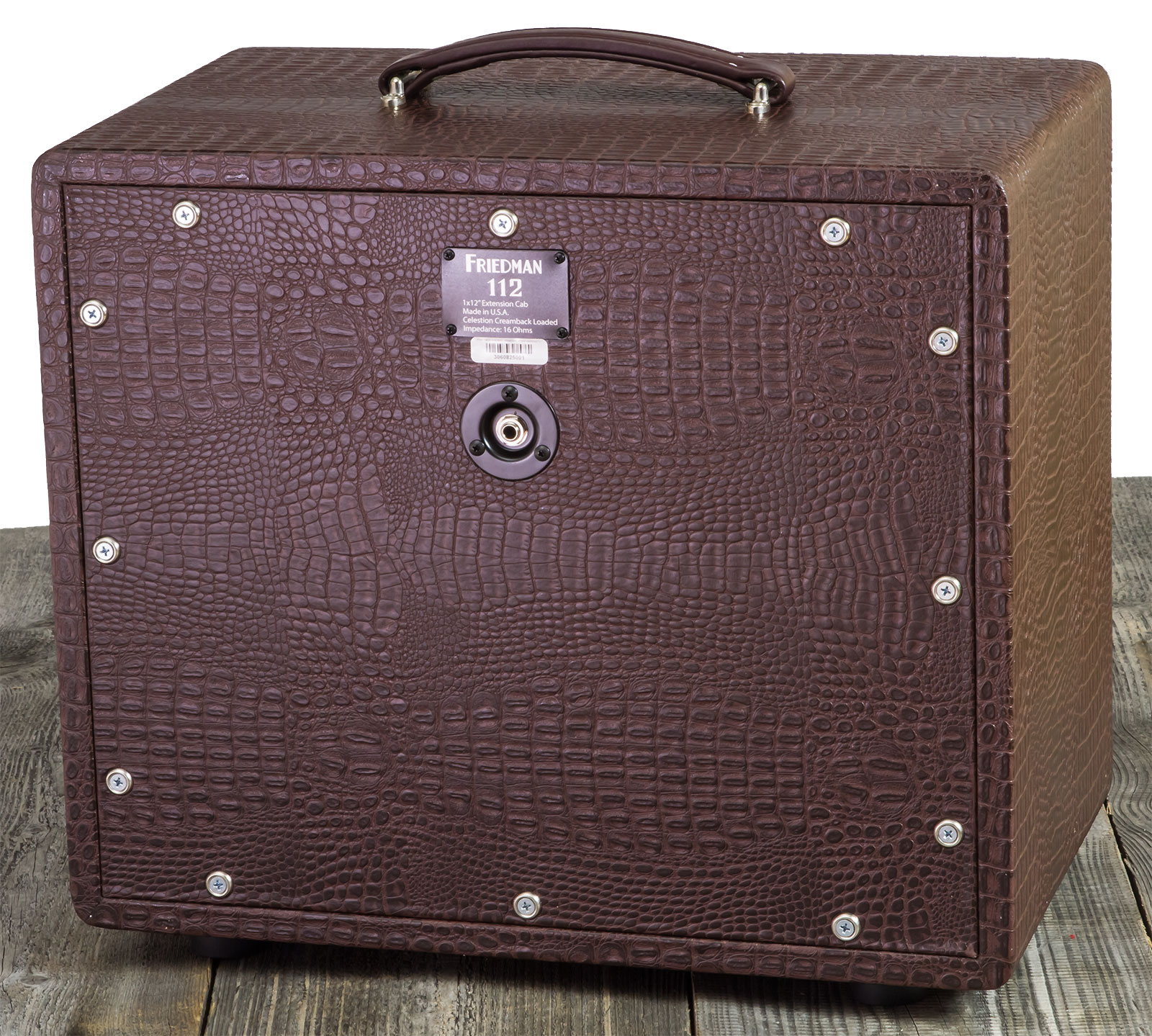 Friedman Amplification 112 Small Close Back Guitar Cab 1x12 Celestion G12m Creamback 65w 16-ohms Brown Gator Tolex - Electric guitar amp cabinet - Var