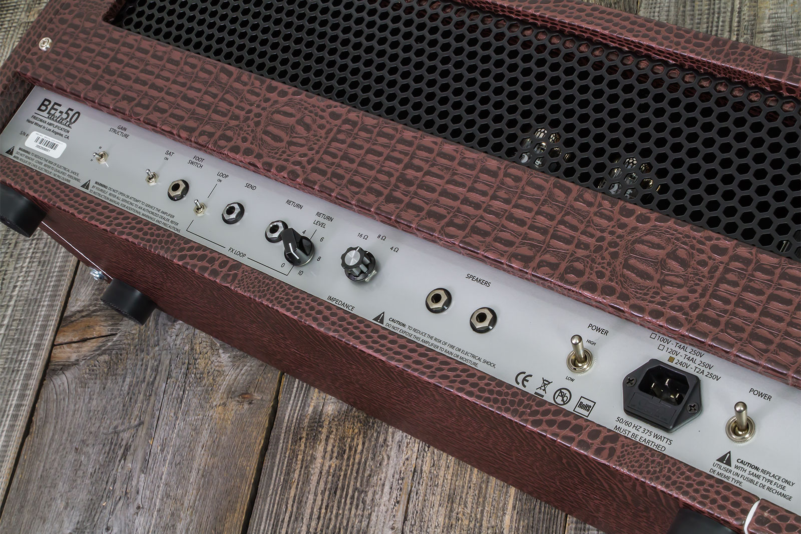 Friedman Amplification Be50 Deluxe Head 25/50w El34 Brown Gator Tolex - Electric guitar amp head - Variation 7