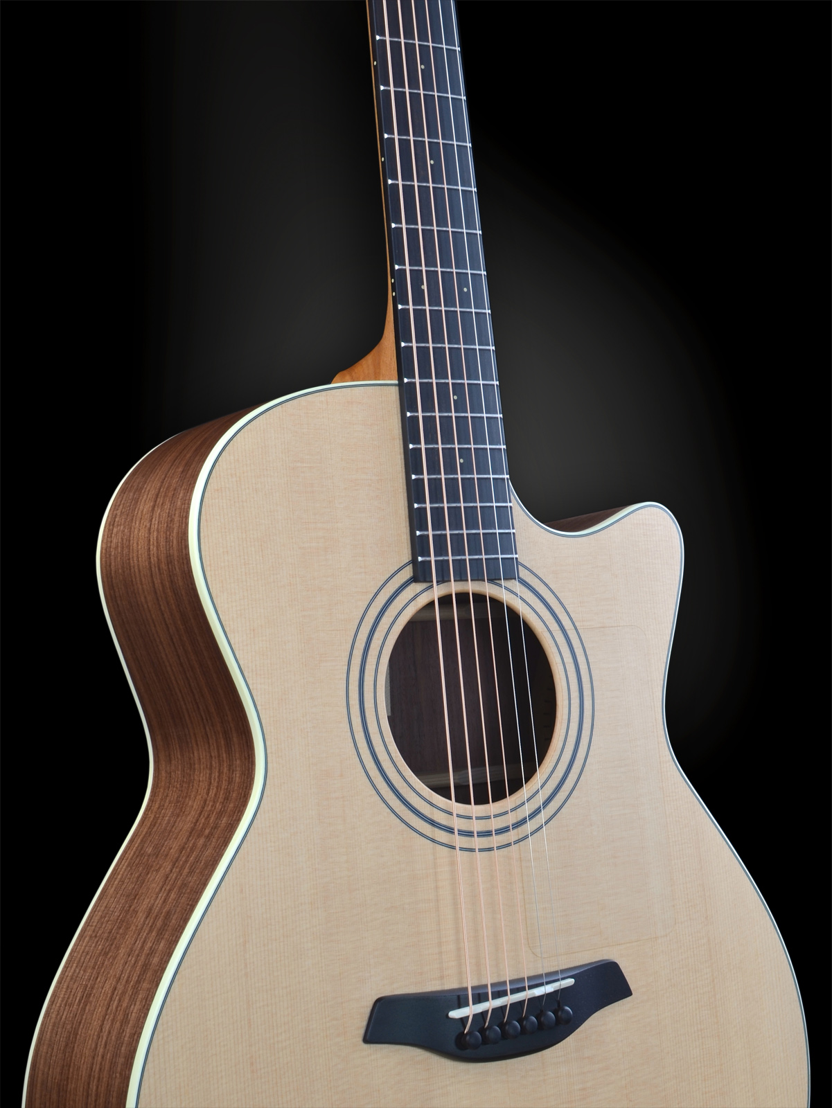 Furch Blue Gc-sw Grand Auditorium Cw Epicea Noyer Eb Lrb1 - Natural Open-pore - Electro acoustic guitar - Variation 2