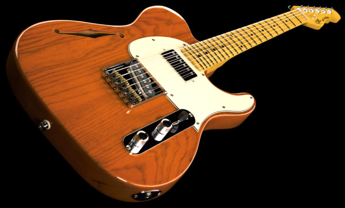 G&l Asat Classic Bluesboy Semi-hollow Tribute Hs Ht Mn - Clear Orange - Semi-hollow electric guitar - Variation 1