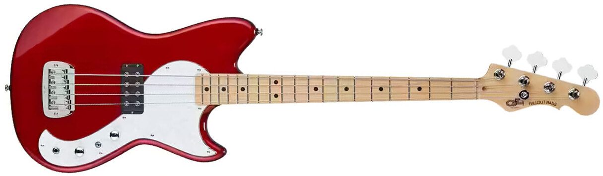G&l Fallout Shortscale Bass Tribute Shsc Rw - Candy Apple Red - Solid body electric bass - Main picture