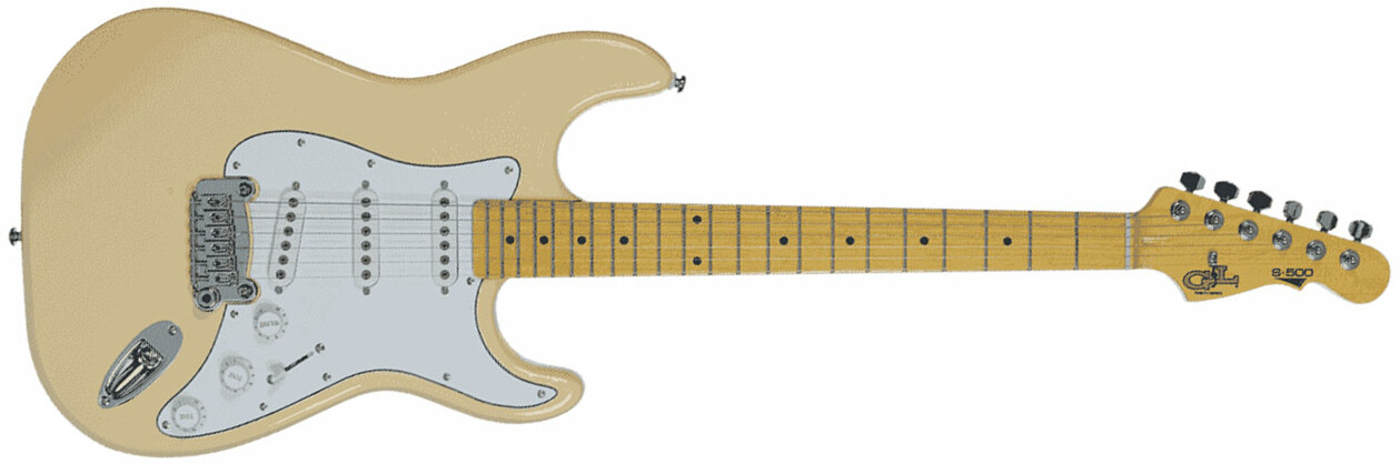 G&l S-500 Tribute Sss Trem Mn - Vintage White - Str shape electric guitar - Main picture