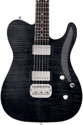 Tel shape electric guitar G&l ASAT Deluxe Carved Top Tribute - Trans black