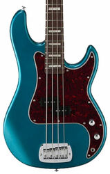Solid body electric bass G&l Tribute LB 100 (RW) - Emerald blue metallic