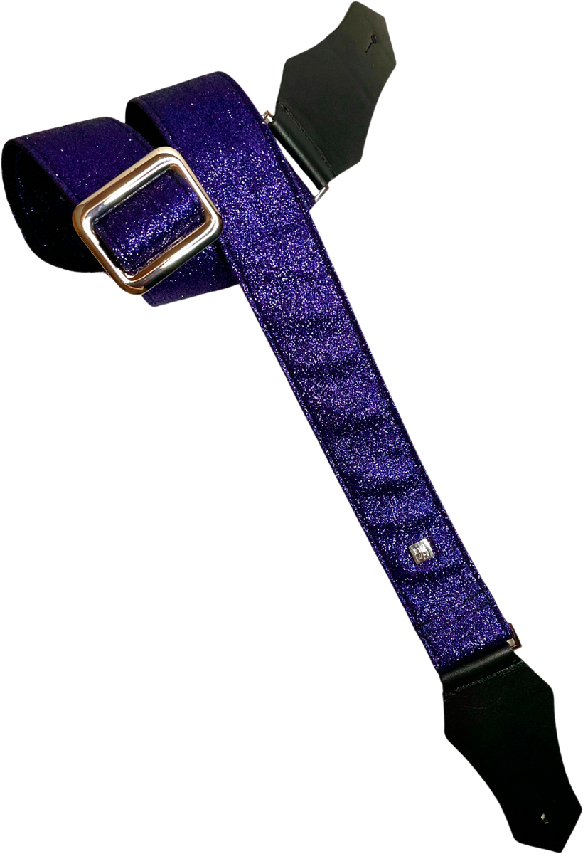 Get M Get M 2'' Gorgi Glitter Purple Hologram - Guitar strap - Variation 1