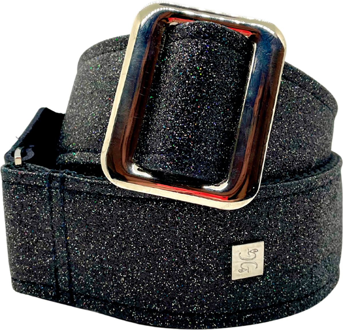 Get M Get M 2'' Gorgi Glitter Black Hologram - Guitar strap - Main picture