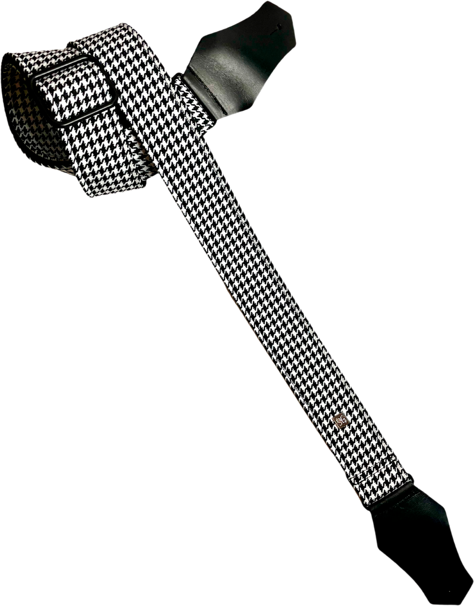 Get M Get M Fly Hounds Tooth White - Guitar strap - Variation 1