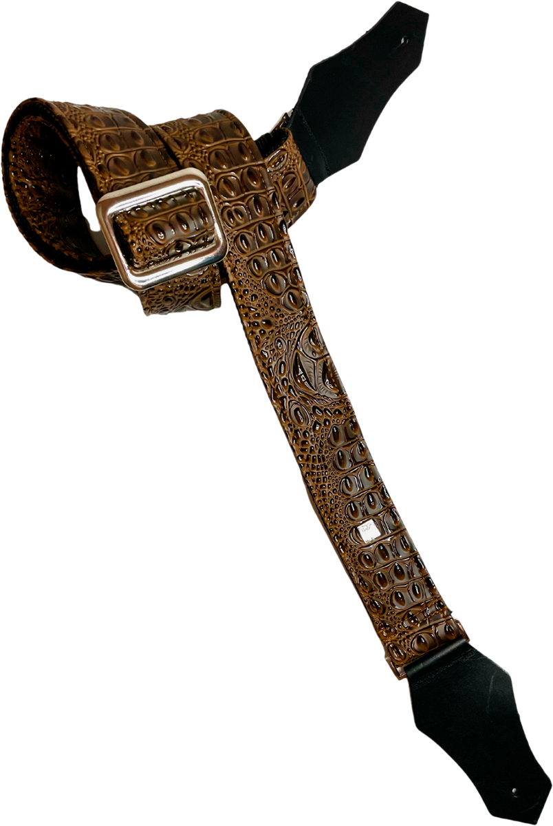Get M Get M Aussie Gator Mocha Brown - Guitar strap - Variation 1