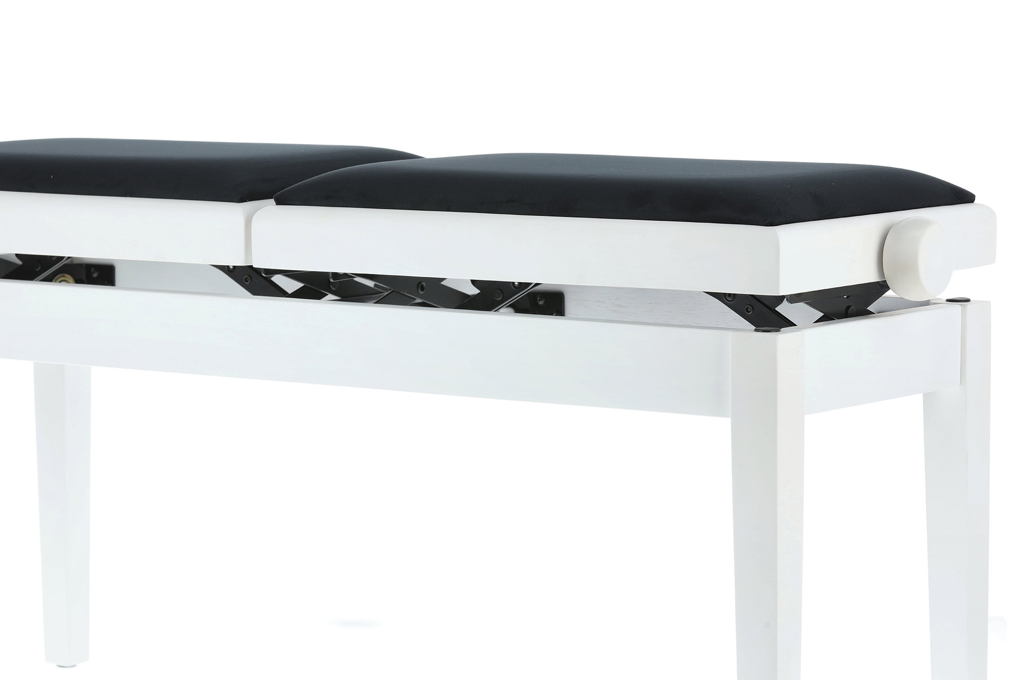 Gewa Banquette Piano Deluxe Double Blanc Mat - Piano bench - Variation 9