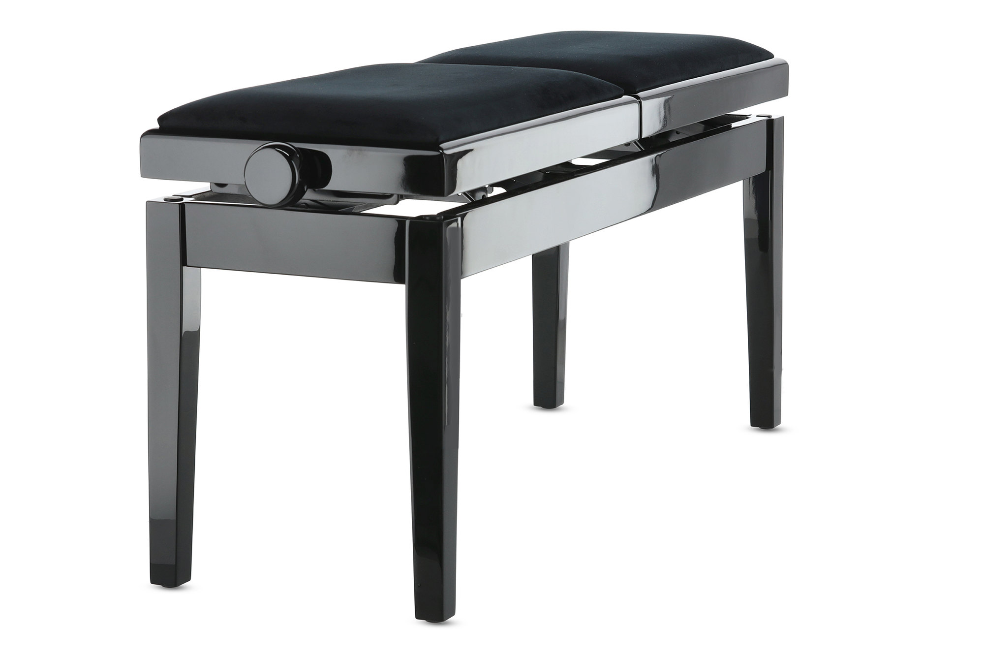 Gewa Banquette Piano Deluxe Double Noir Brillant - Piano bench - Variation 2