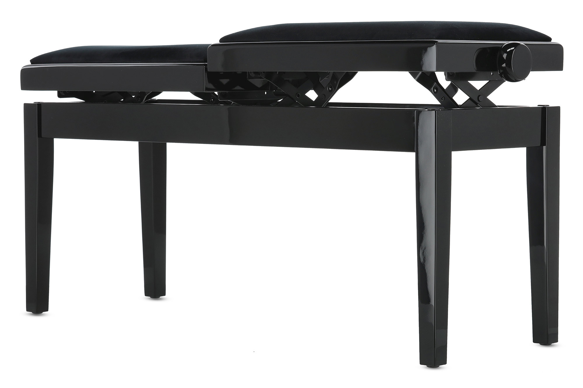 Gewa Banquette Piano Deluxe Double Noir Brillant - Piano bench - Variation 4