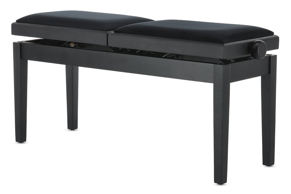 Gewa Banquette Piano Deluxe Double Noir Mat - Piano bench - Variation 10