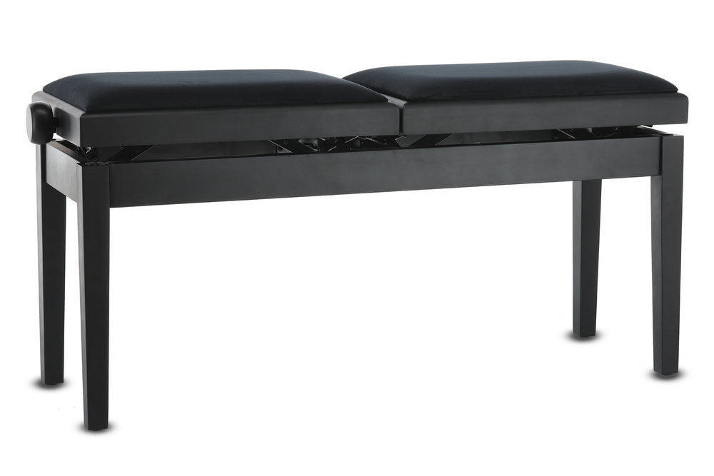 Gewa Banquette Piano Deluxe Double Noir Mat - Piano bench - Variation 1