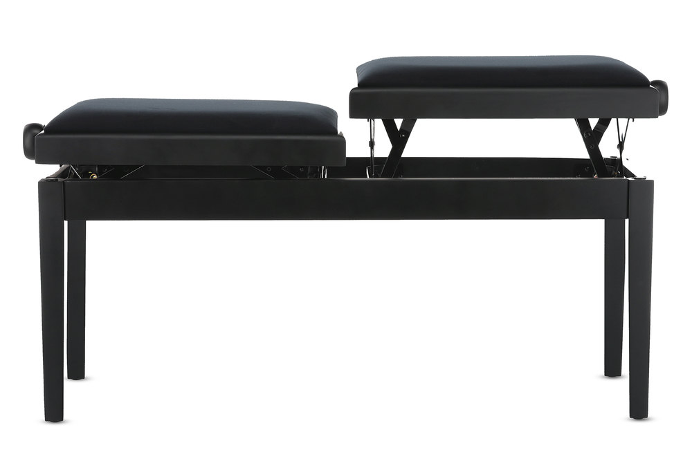 Gewa Banquette Piano Deluxe Double Noir Mat - Piano bench - Variation 6