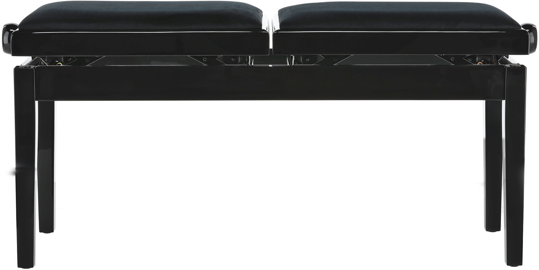 Gewa Banquette Piano Deluxe Double Noir Brillant - Piano bench - Main picture