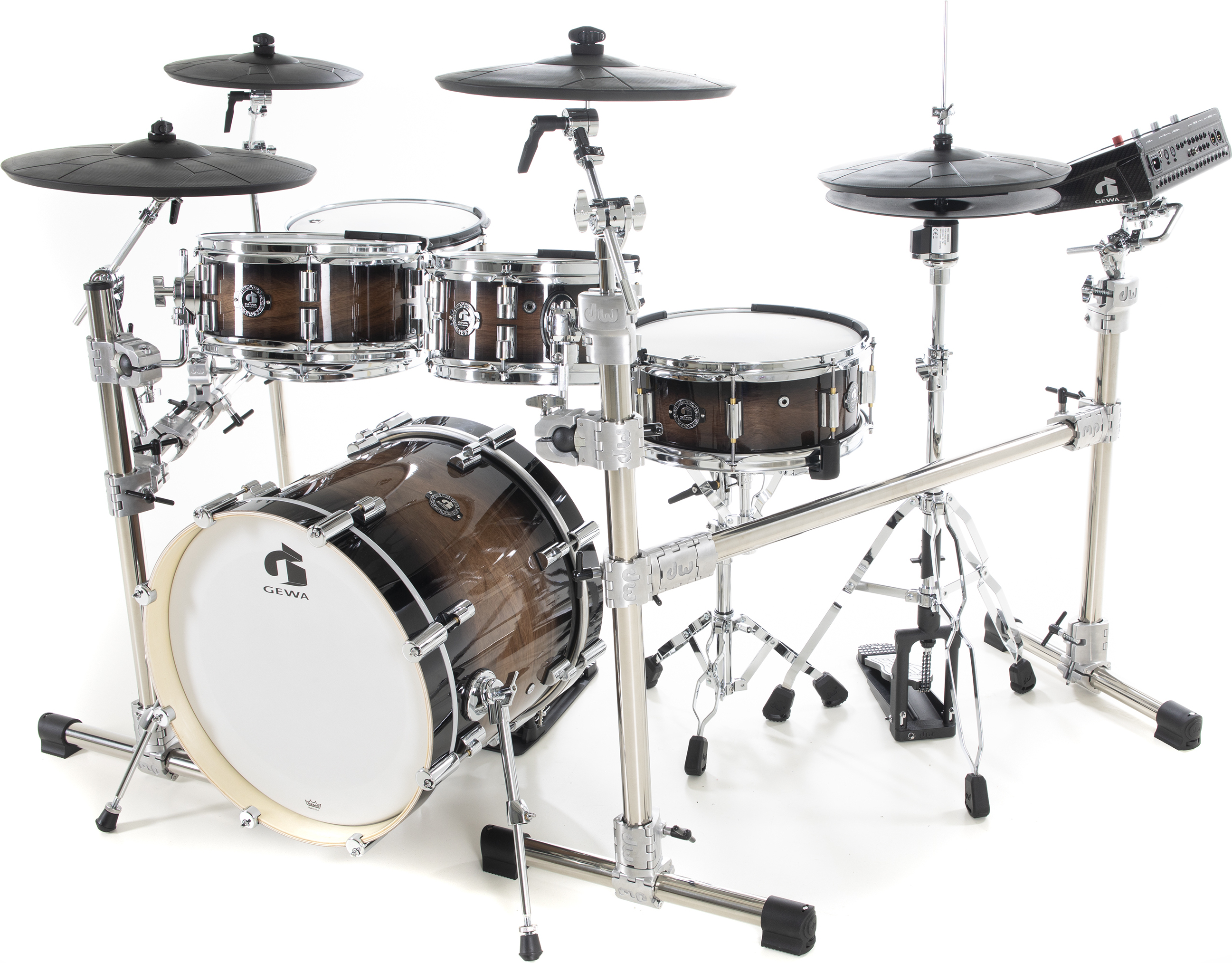 Gewa G9 E-drum Kit Pro L6 Walnut Burst - Electronic drum kit & set - Main picture