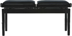 BANQUETTE PIANO DELUXE DOUBLE NOIR BRILLANT
