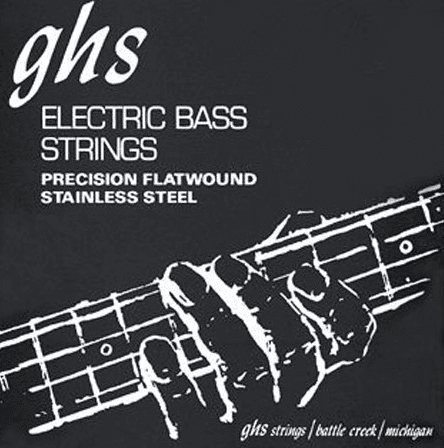 Ghs Jeu De 4 Cordes Bass (4) Stainless Steel Precision Flatwound 45-105 - Electric bass strings - Main picture