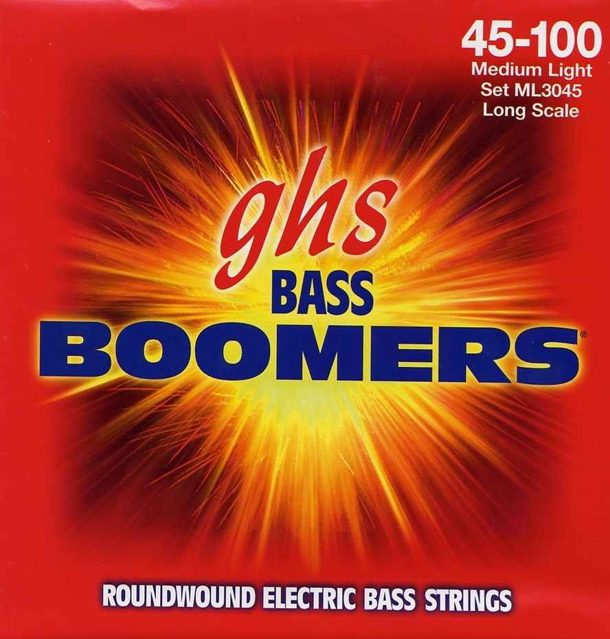 Ghs Jeu De 4 Cordes Basse Elec. 4c Bass Boomers Standard Longscale 045.100 Ml3045 - Electric bass strings - Main picture