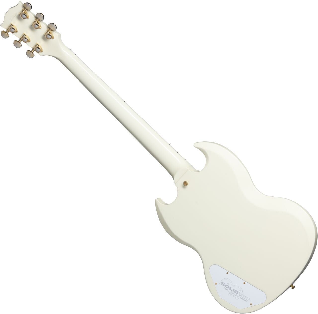 Gibson Sg Les Paul Custom 1961 60th Anniversary 3h Trem Eb - Vos Aged Polaris White - Double cut electric guitar - Variation 1
