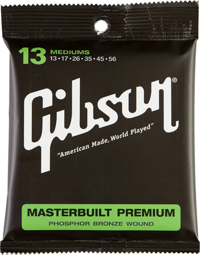 Gibson Acoustic MB13 Masterbuilt Premium Phosphor Bronze Medium 13-56 - set  of strings Acoustic guitar strings
