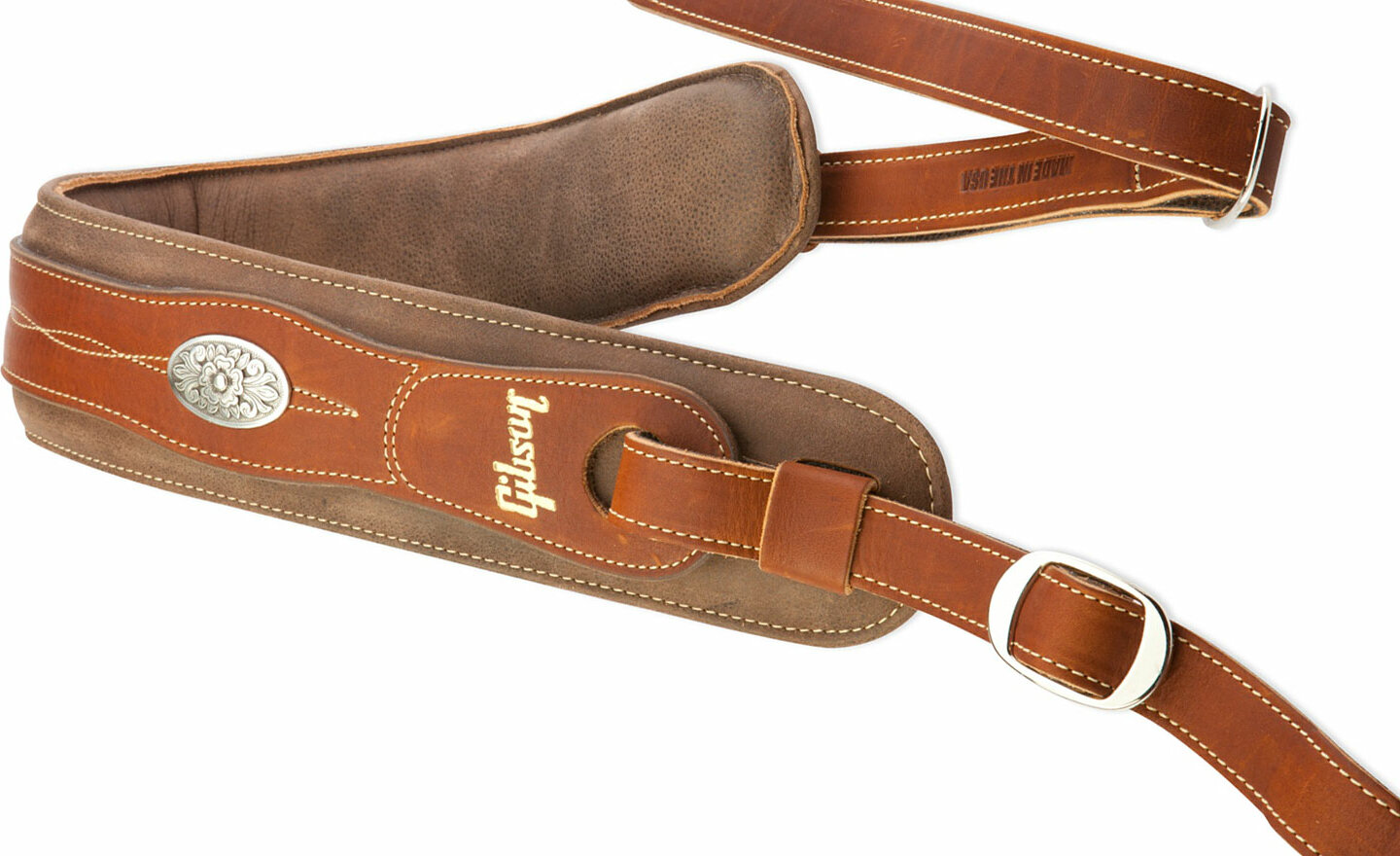 Gibson Austin Cuir Leather Confort Strap - Guitar strap - Main picture