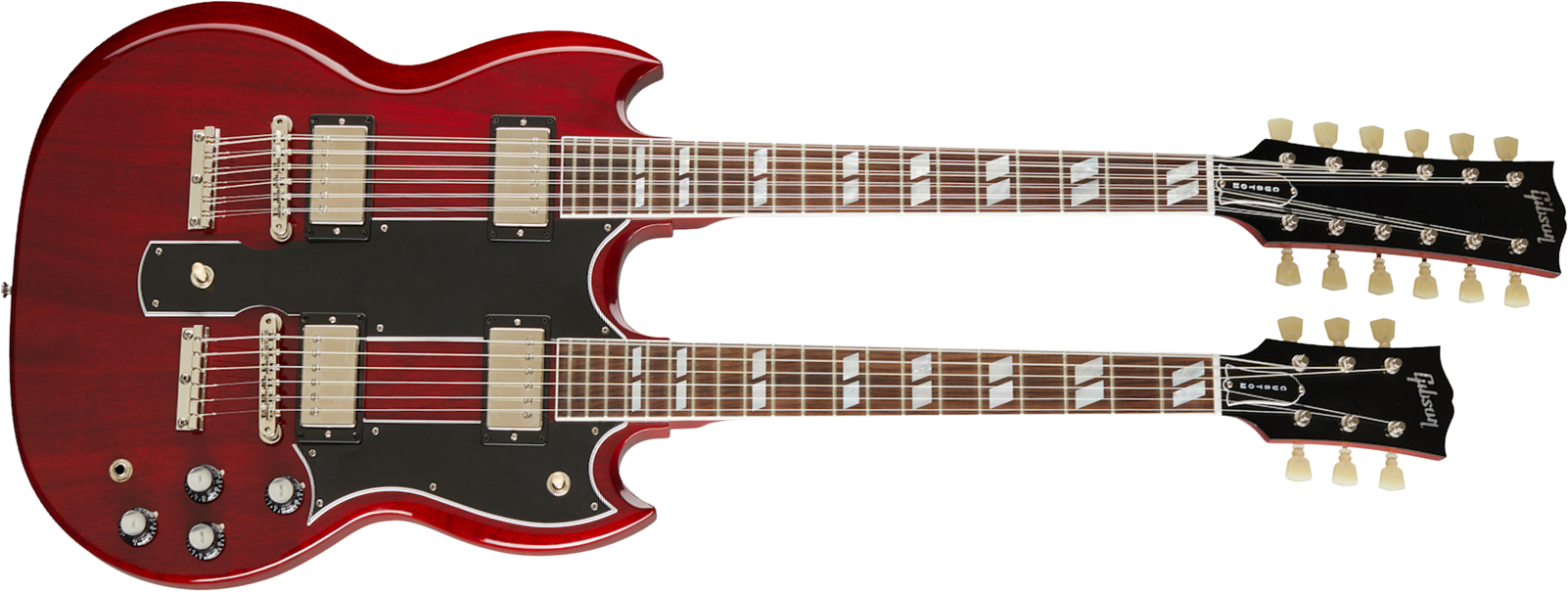 Gibson Custom Shop Eds-1275 Double Neck 2h Ht Rw - Cherry Red - Double neck guitar - Main picture