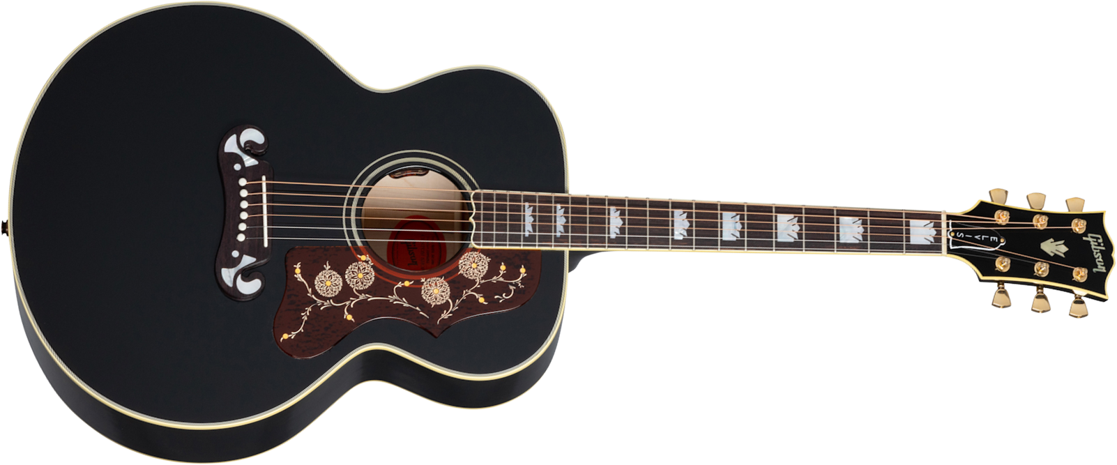 Gibson Custom Shop Elvis Presley Sj-200 Signature Jumbo Epicea Palissandre Rw - Ebony - Acoustic guitar & electro - Main picture