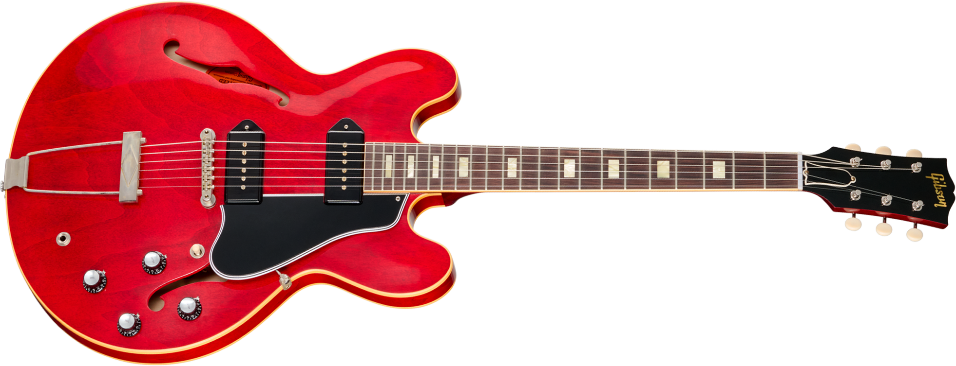 Gibson Custom Shop Es330 1962 Reissue Historic 2s P90 Ht Rw - Sixties Cherry - Semi-hollow electric guitar - Main picture