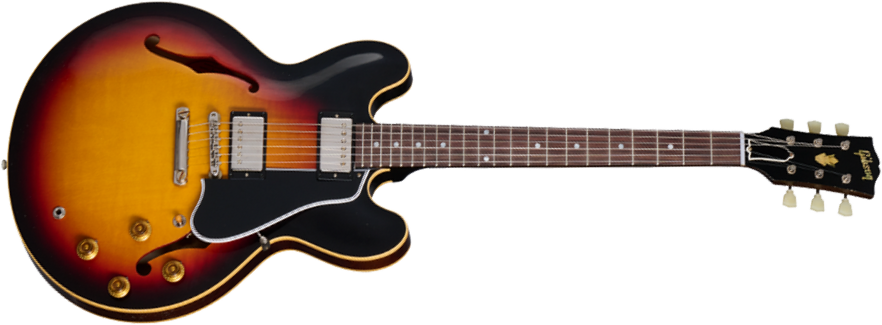 Gibson Custom Shop Es335 1958 Reissue Ltd 2h Ht Rw - Murphy Lab Light Aged Tri-burst - Semi-hollow electric guitar - Main picture
