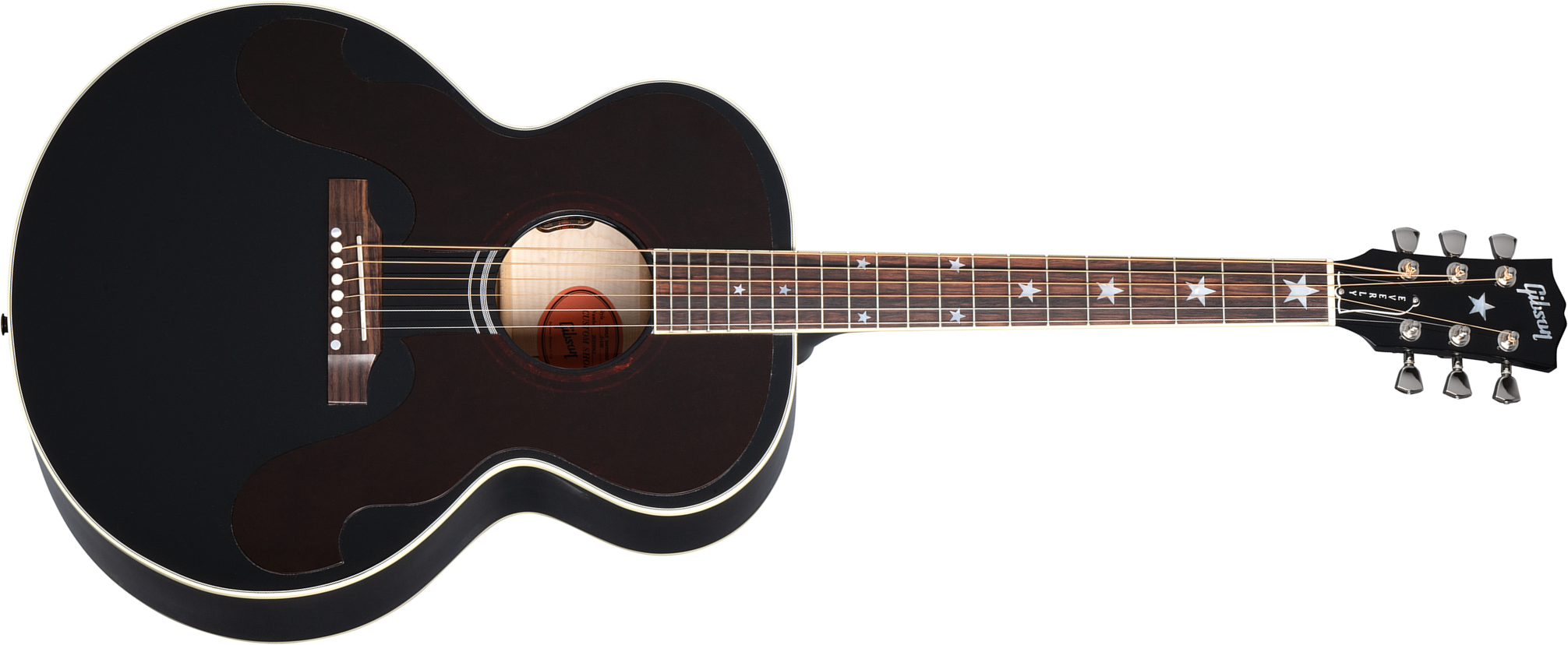 Gibson Custom Shop Everly Brothers J-180 Signature Jumbo Epicea Erable Rw - Ebony - Electro acoustic guitar - Main picture