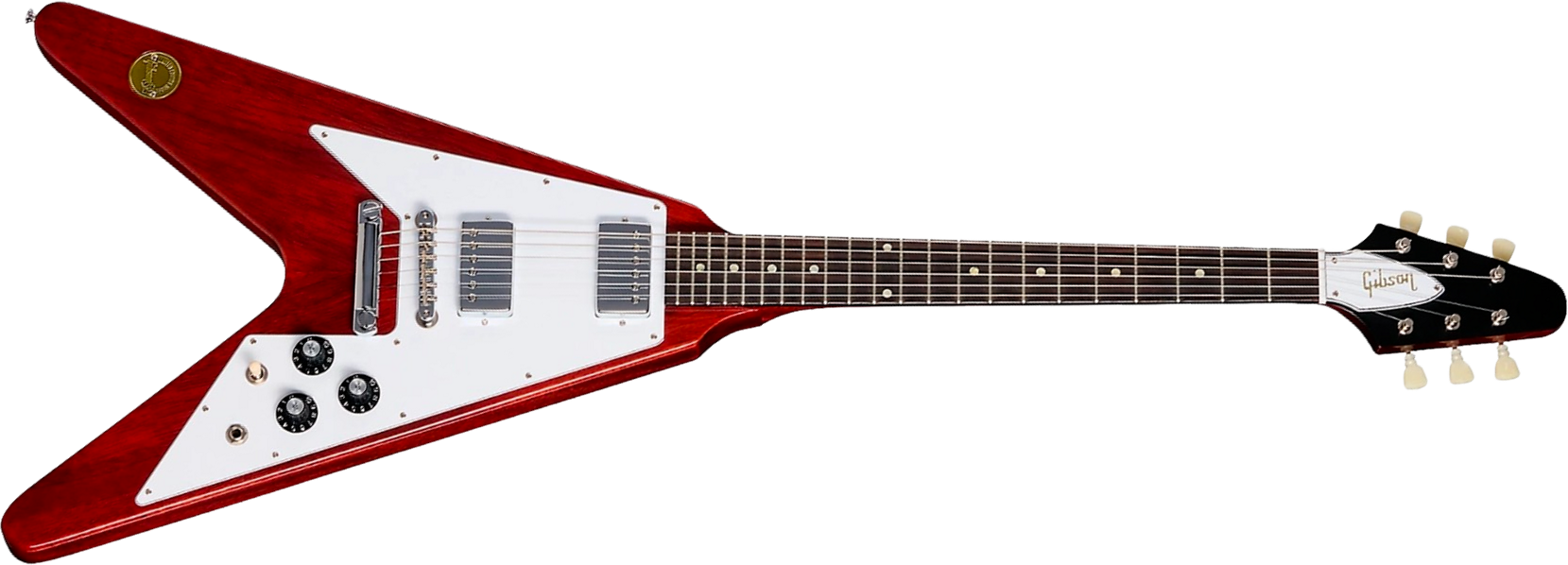 Gibson Custom Shop Flying V 1971 Reissue 2h Ht Rw - Medallion Cherry - Retro rock electric guitar - Main picture