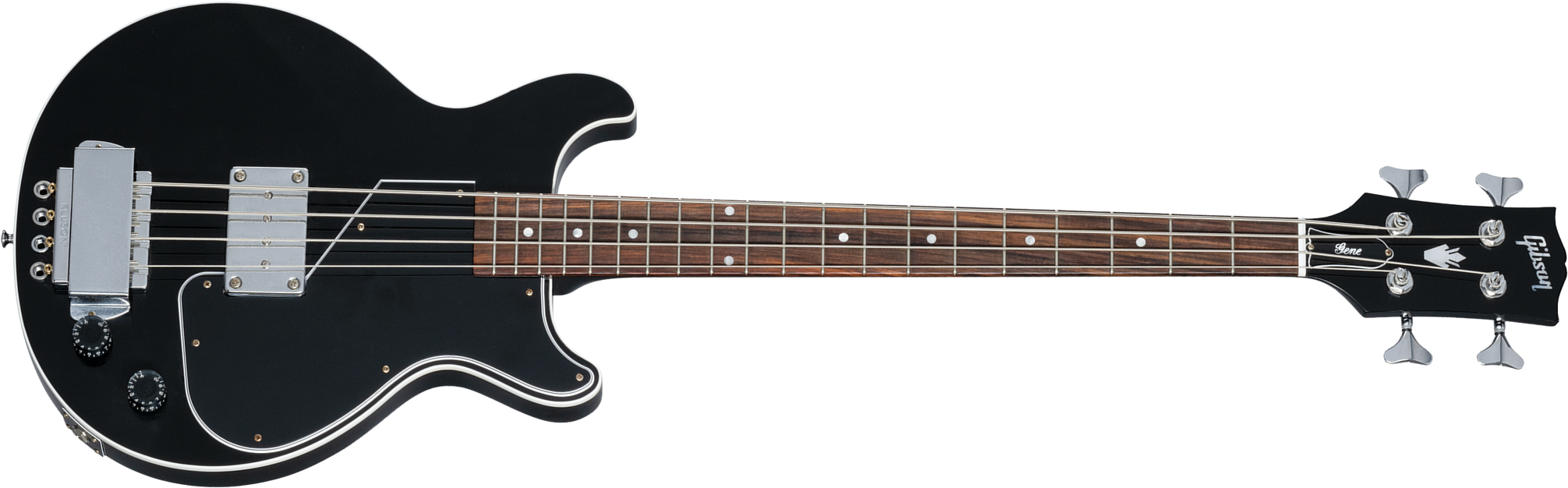 Gibson Custom Shop Gene Simmons Eb-0 Bass Ltd Signature Rw - Vos Ebony - Solid body electric bass - Main picture