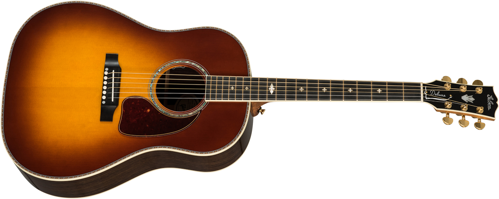 Gibson Custom Shop J-45 Deluxe Rosewood Dreadnought Epicea Palissandre Eb - Rosewood Burst - Acoustic guitar & electro - Main picture