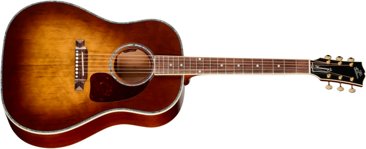 Gibson Custom Shop J45 Ann. Ltd Dreadnought Epicea Palissandre Rw - Cremona Burst - Folk guitar - Main picture