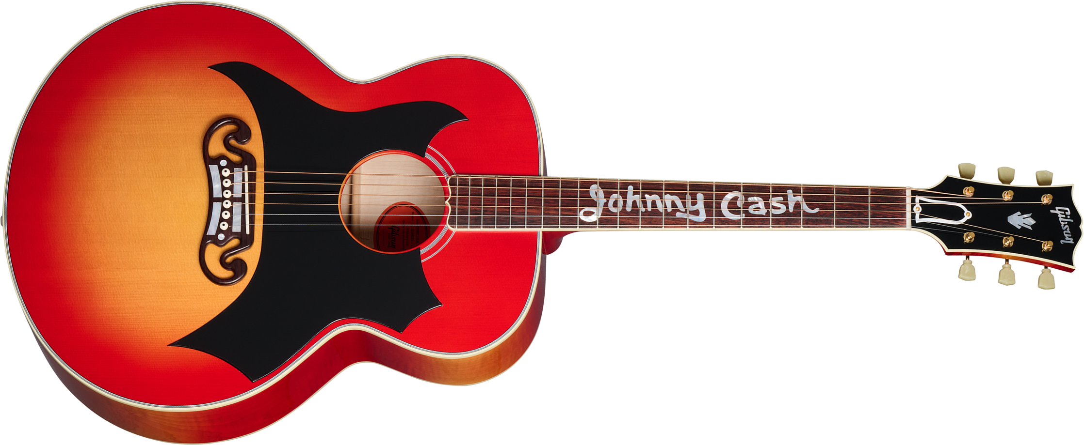 Gibson Custom Shop Johnny Cash Sj200 Tout Erable Rw - Vintage Cherry Sunburst - Folk guitar - Main picture