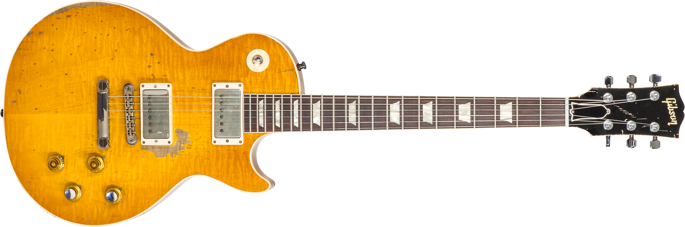 Gibson Custom Shop Kirk Hammett Les Paul Standard Greeny 2h Ht Rw #931929 - Murphy Lab Aged Greeny Burst - Single cut electric guitar - Main picture