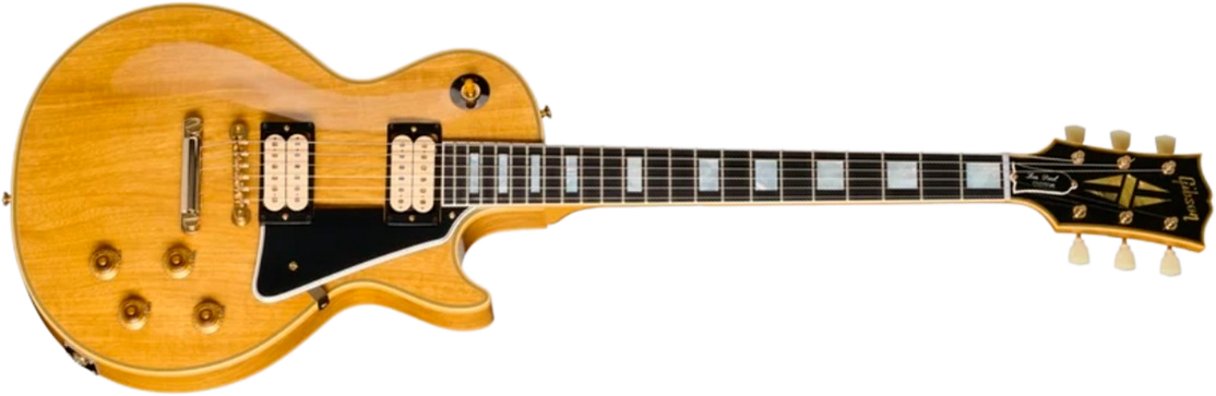 Gibson Custom Shop Les Paul Custom 1957 Korina Le Ltd 2h Ht Eb - Vos Antique Natural - Single cut electric guitar - Main picture