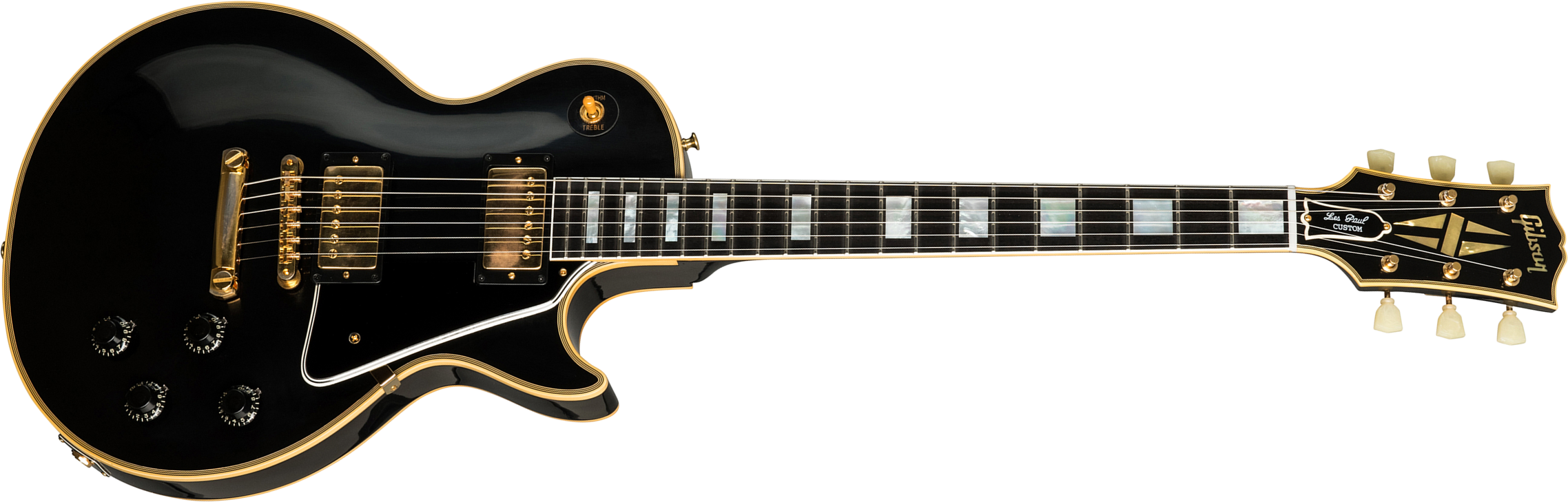 Gibson Custom Shop Les Paul Custom 1957 Reissue 2-pickup 2019 2h Ht Eb - Vos Ebony - Single cut electric guitar - Main picture