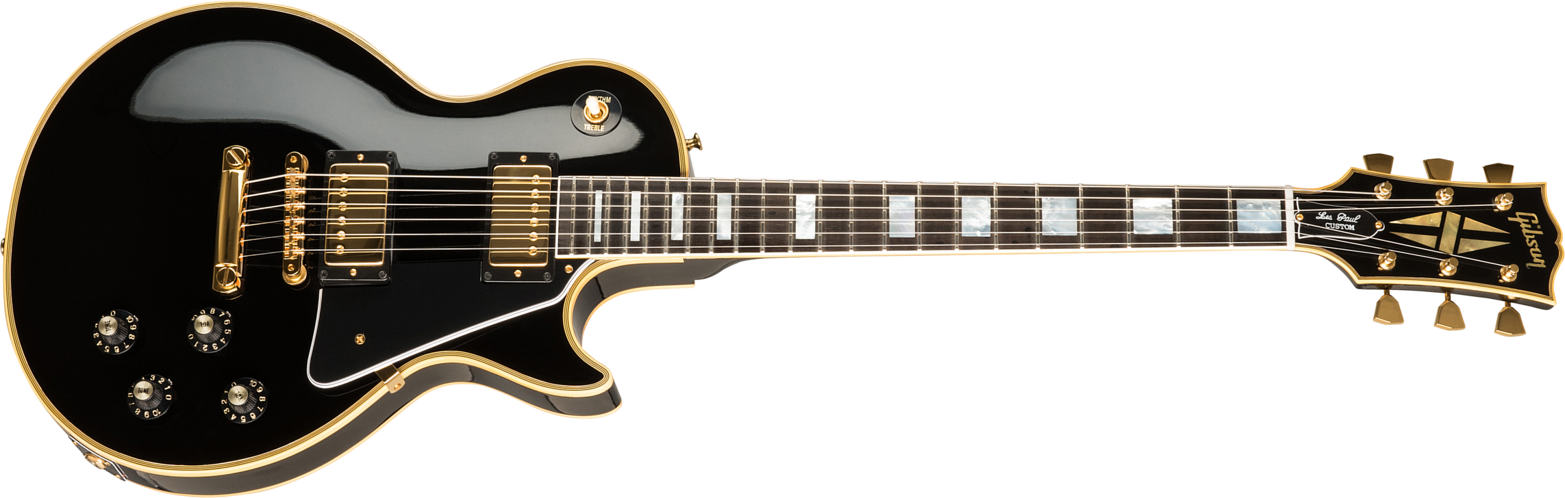 Gibson Custom Shop Les Paul Custom 1968 Reissue 2019 2h Ht Eb - Ebony - Single cut electric guitar - Main picture