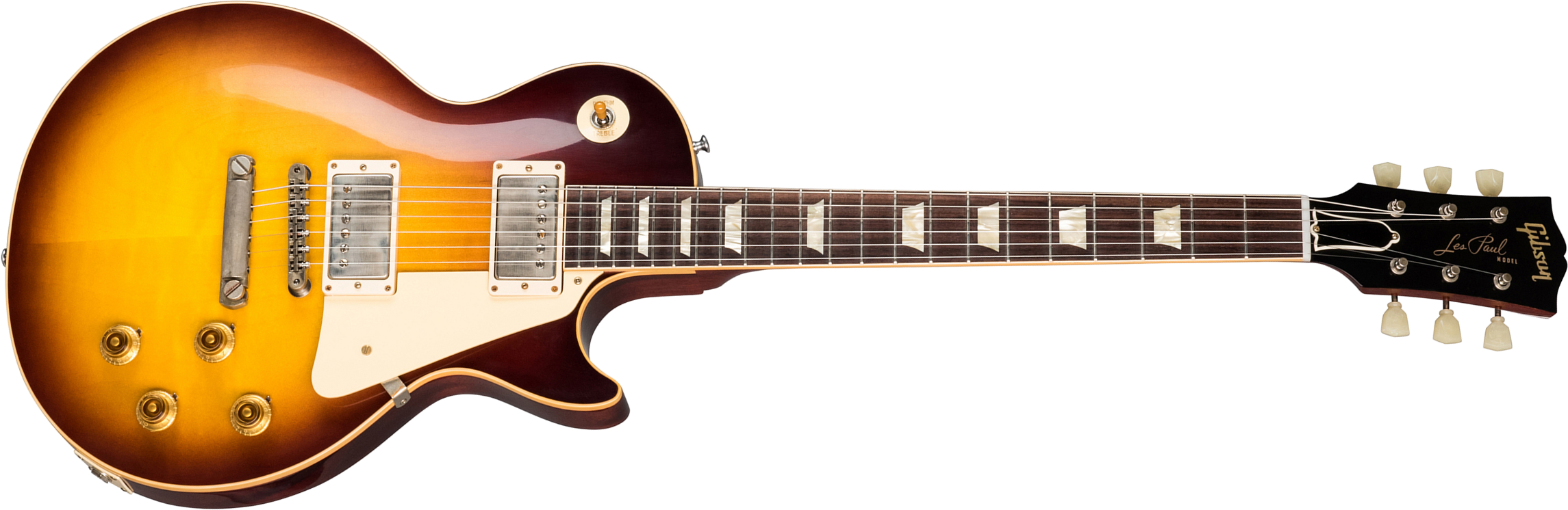 Gibson Custom Shop Les Paul Standard 1958 Reissue 2019 2h Ht Rw - Vos Bourbon Burst - Single cut electric guitar - Main picture
