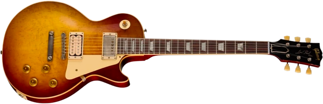 Gibson Custom Shop Les Paul Standard 1959 Birdseye Maple Le Ltd 2h Ht Rw - Murphy Lab Light Aged Peach Tea Burst - Single cut electric guitar - Main p